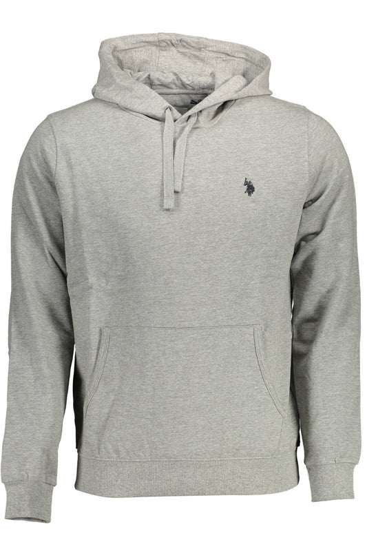 U.S. POLO ASSN. Embroidered Cotton Hoodie With Central Pocket