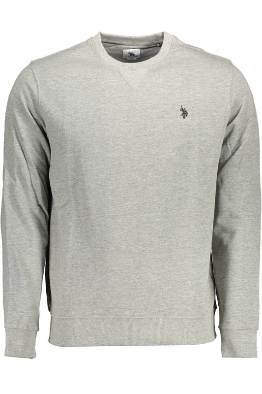 U.S. POLO ASSN. Classic Gray Cotton Sweatshirt with Logo Embroidery