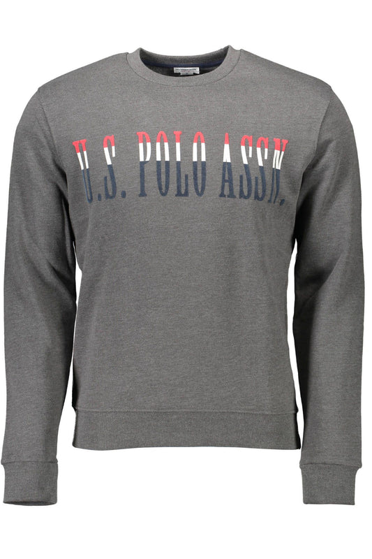 U.S. POLO ASSN. Chic Gray Round Neck Cotton Sweatshirt