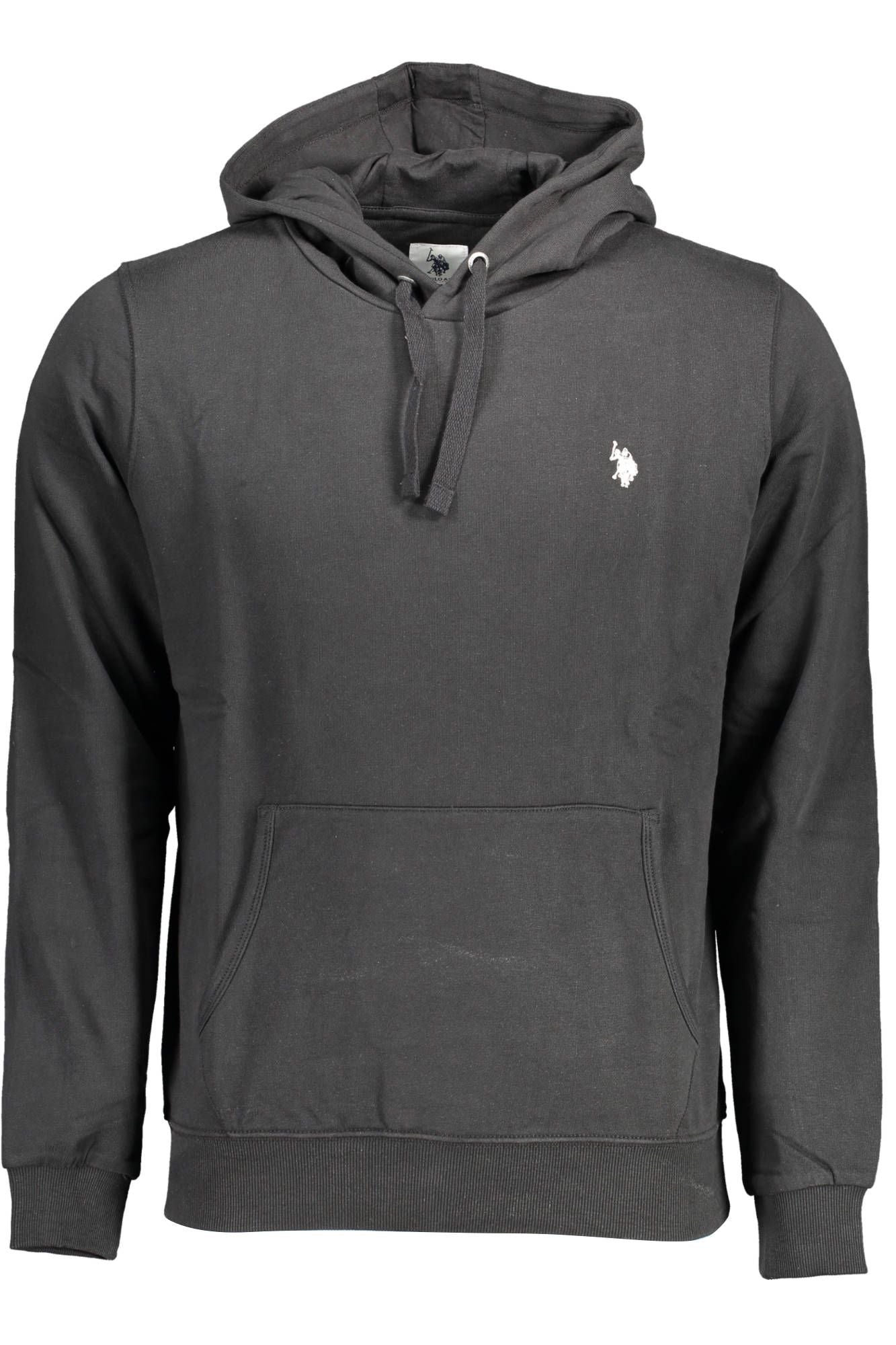 U.S. POLO ASSN. Classic Black Cotton Hooded Sweatshirt with Logo