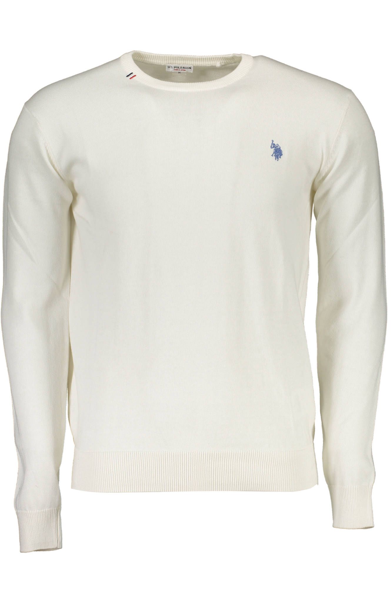 U.S. POLO ASSN. Crisp White Crew-Neck Embroidered Sweater