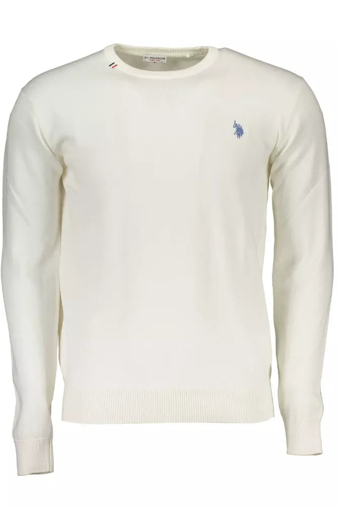 U.S. POLO ASSN. Crisp White Cotton Crew-Neck Shirt