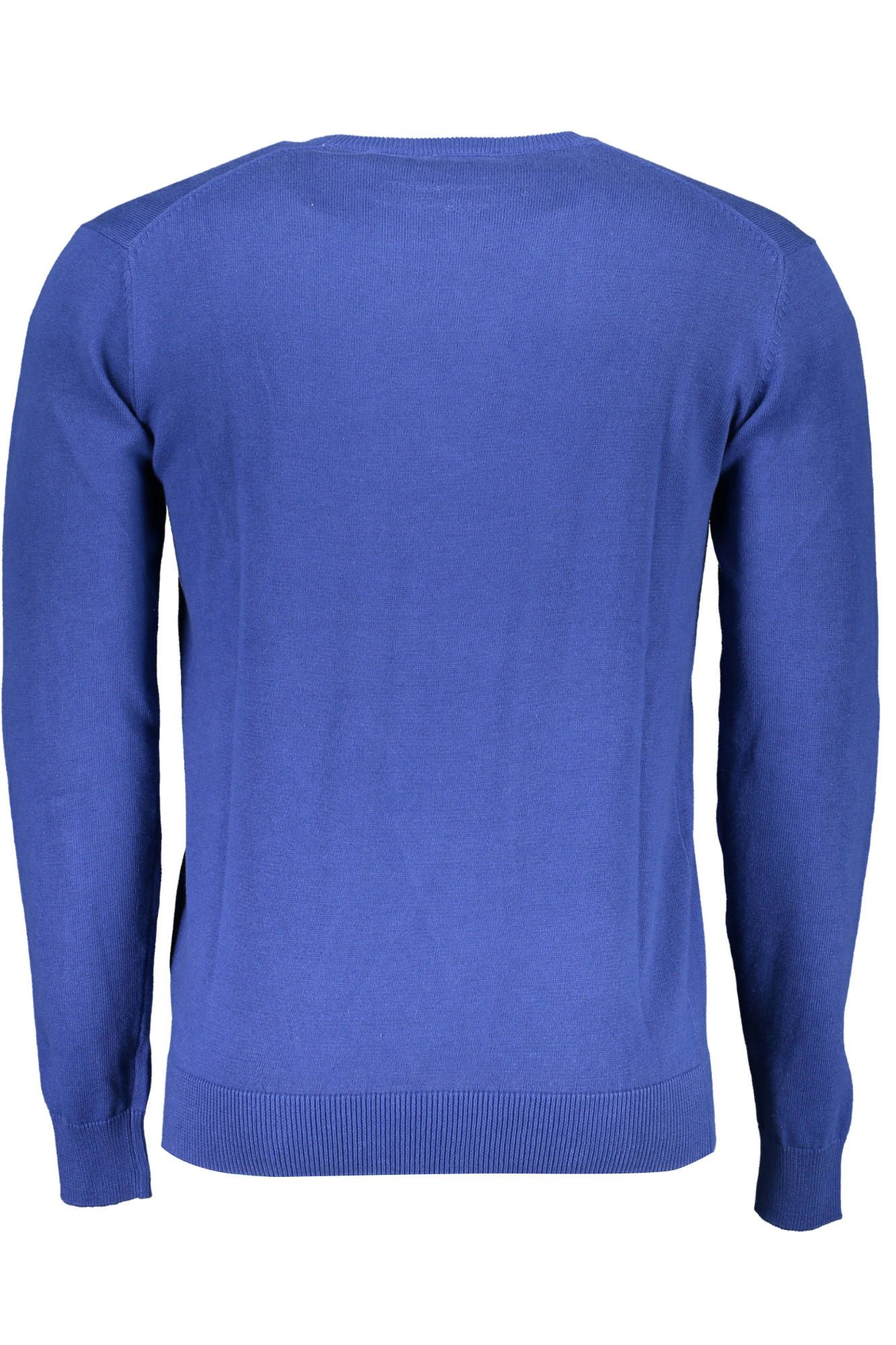 U.S. POLO ASSN. Blue Round Neck Embroidered Sweater