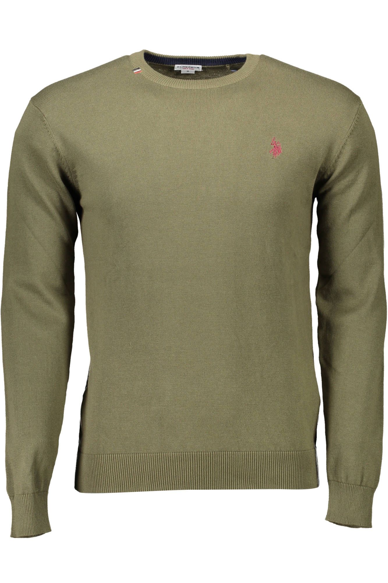 U.S. POLO ASSN. Classic Green Cotton Sweater with Elbow Patches