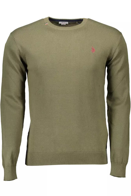 U.S. POLO ASSN. Chic Green Cotton Shirt with Elbow Patches