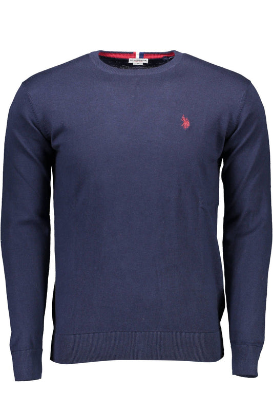 U.S. POLO ASSN. Elegant Blue Cotton Cashmere Sweater