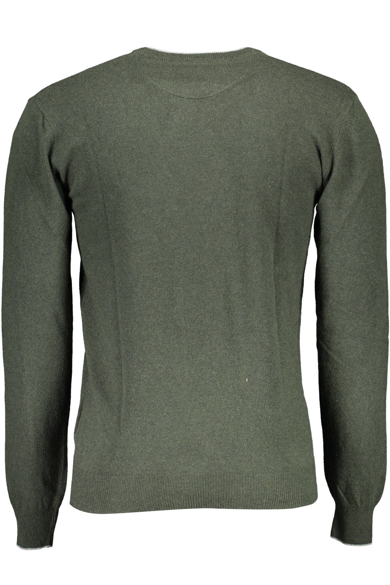 U.S. POLO ASSN. Green Wool Slim Sweater with Contrasting Details