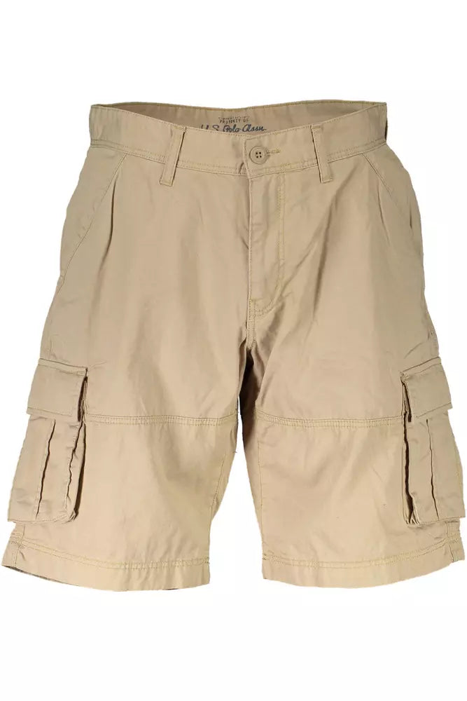 U.S. POLO ASSN. Beige Bermuda Shorts with Classic 5 Pockets