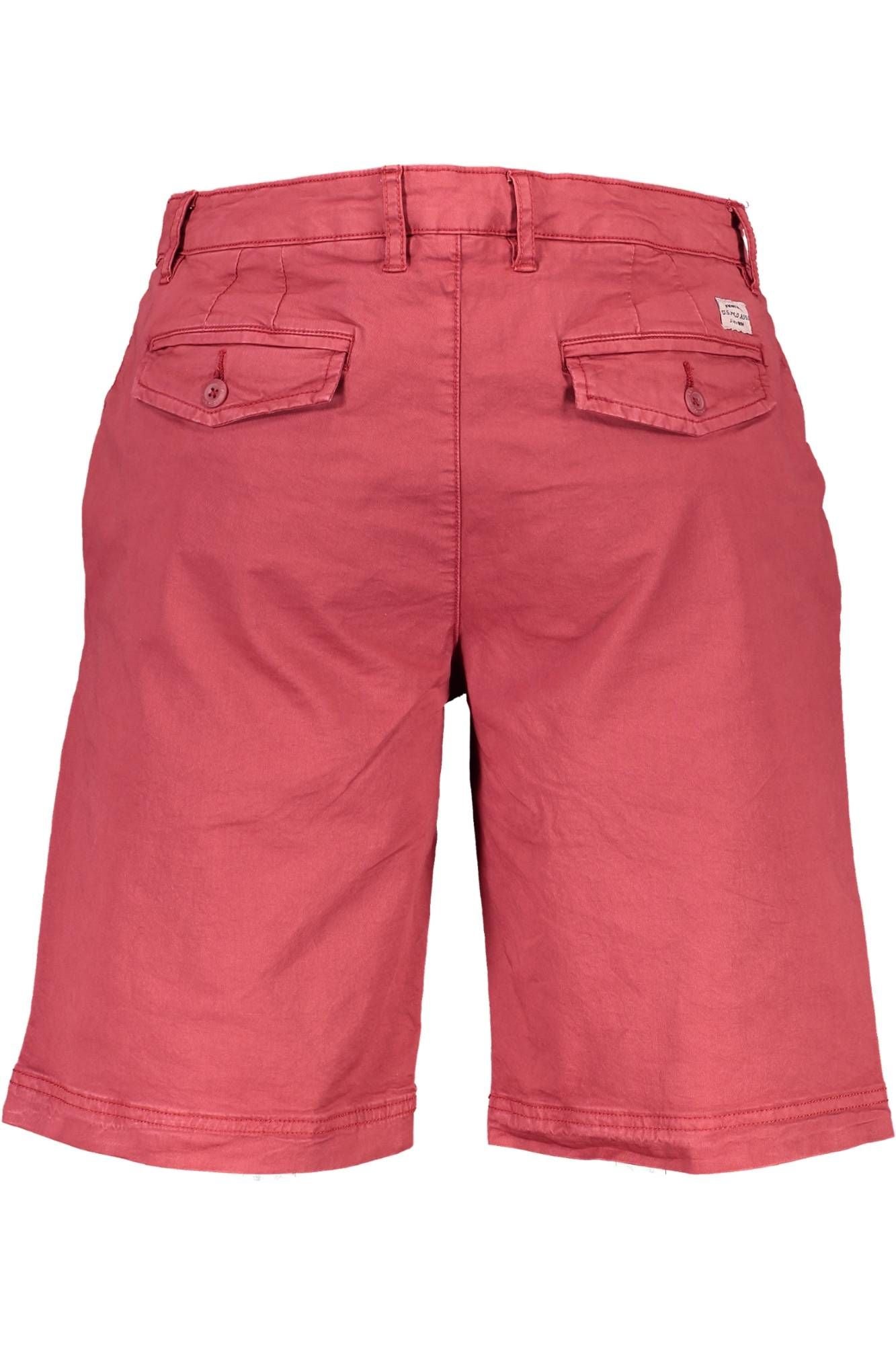 U.S. POLO ASSN. Red Cotton Bermuda Shorts with Logo Embroidery