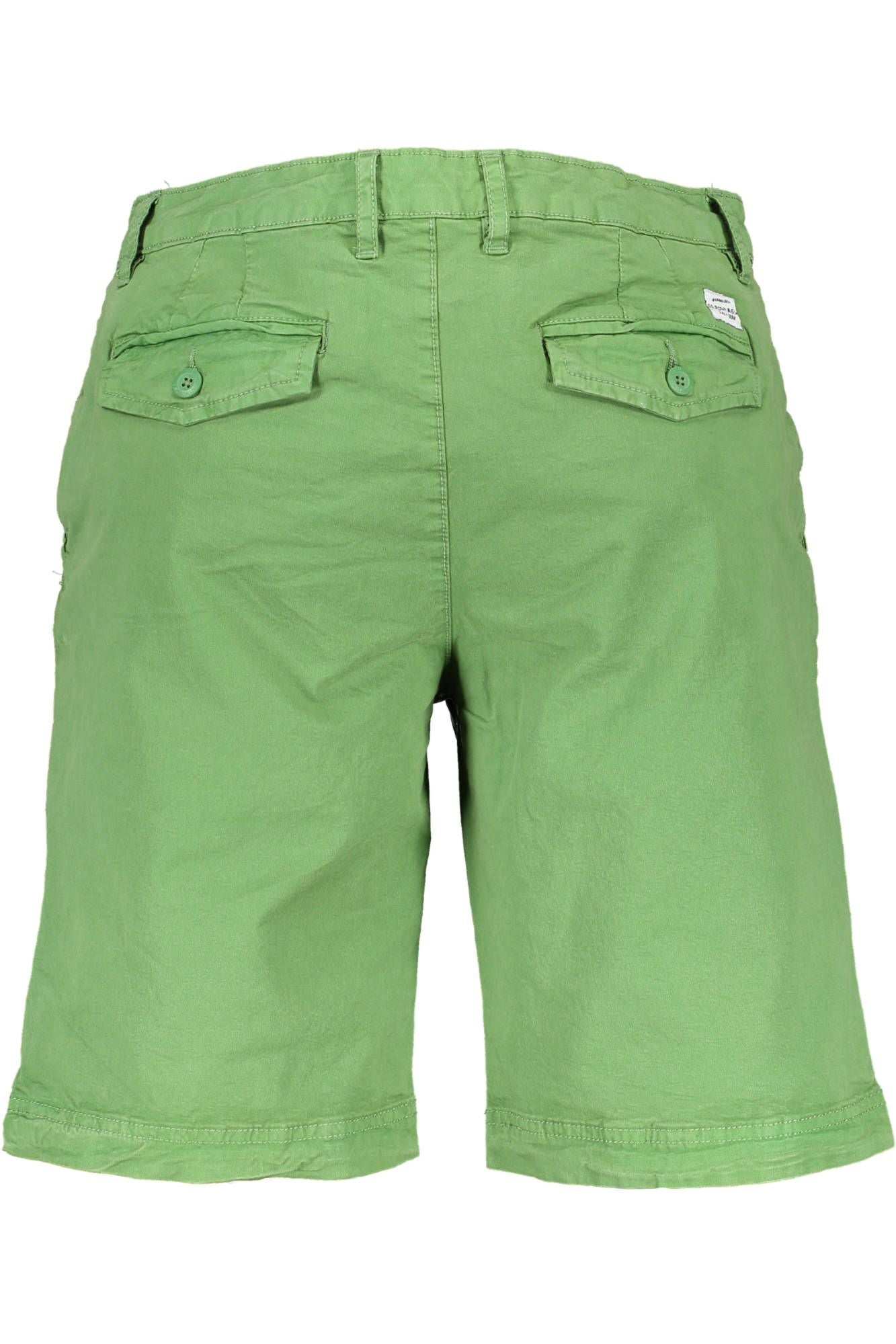 U.S. POLO ASSN. Green Embroidered Cotton Bermuda Shorts