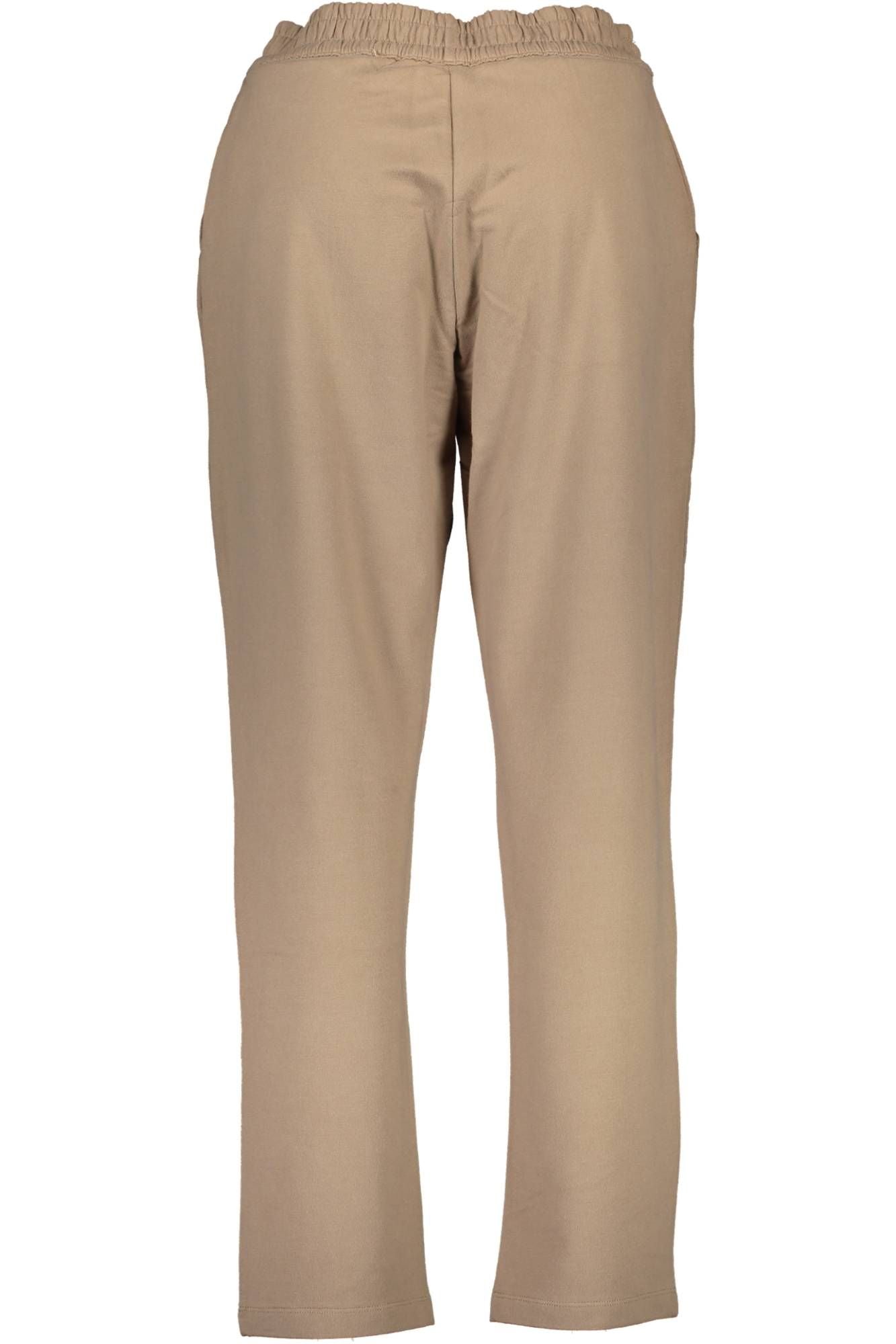 U.S. POLO ASSN. Beige Elastic Waistband Trousers with Logo