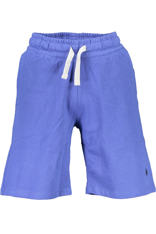 U.S. POLO ASSN. Chic Blue Cotton Shorts with Elastic Waistband