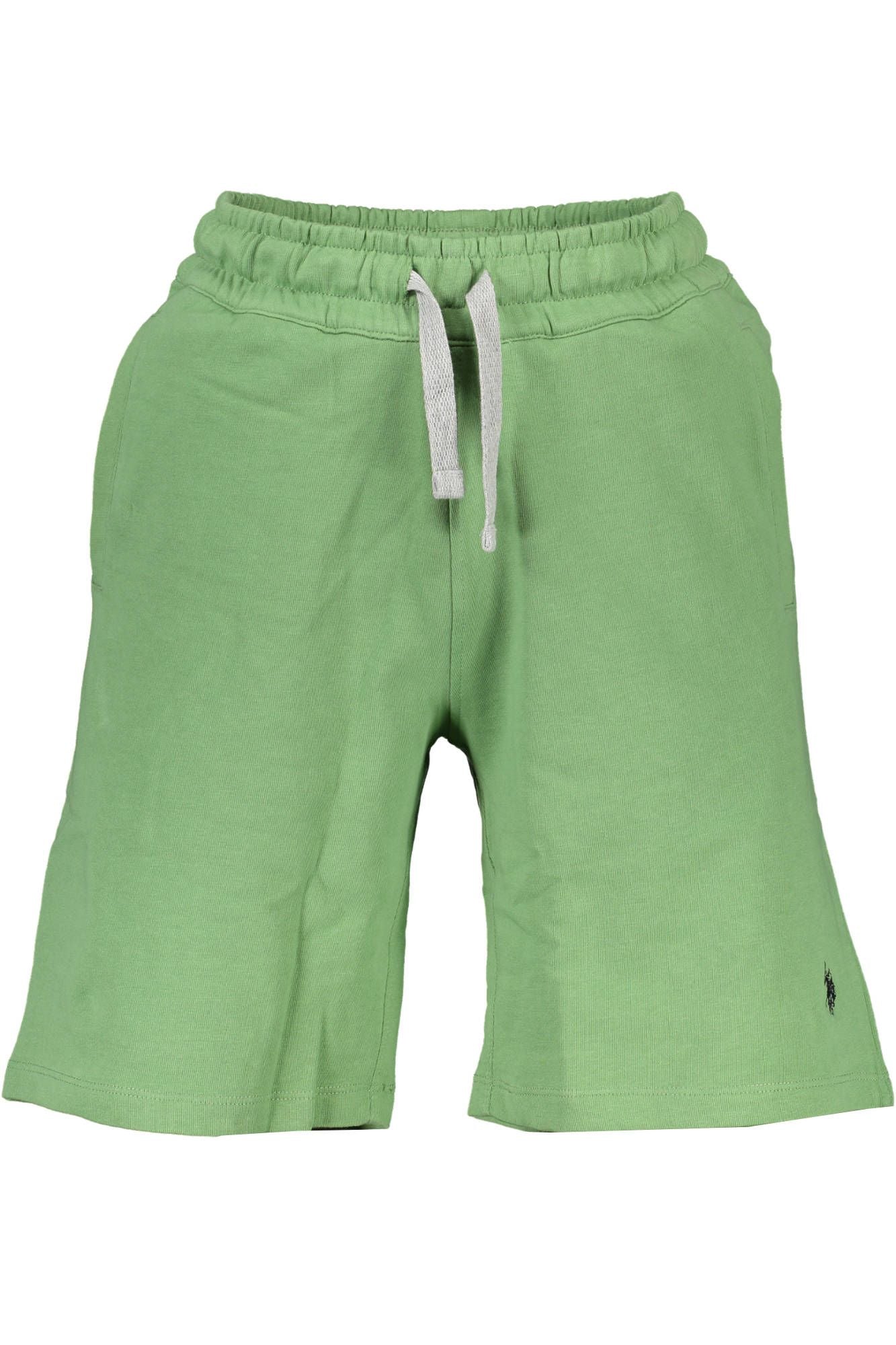 U.S. POLO ASSN. Classic Green Cotton Shorts with Embroidery