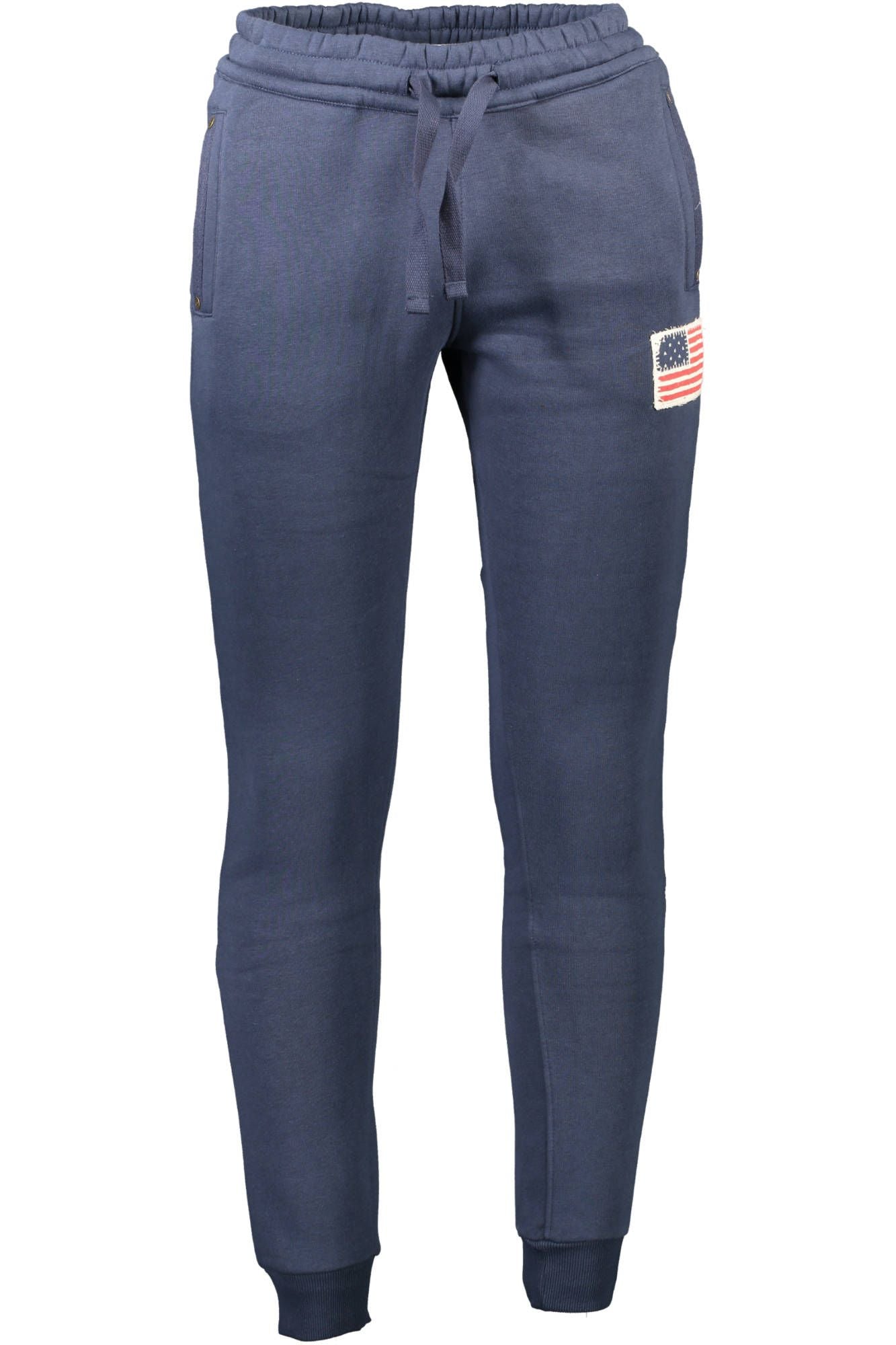 U.S. POLO ASSN. Chic Blue Cotton Sports Trousers with Logo Detail