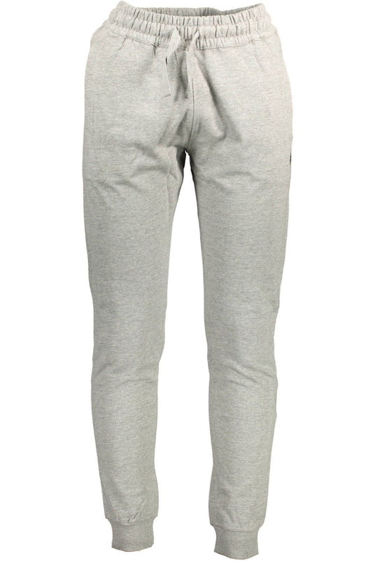 U.S. POLO ASSN. Chic Gray Sports Pants with Elegant Embroidery