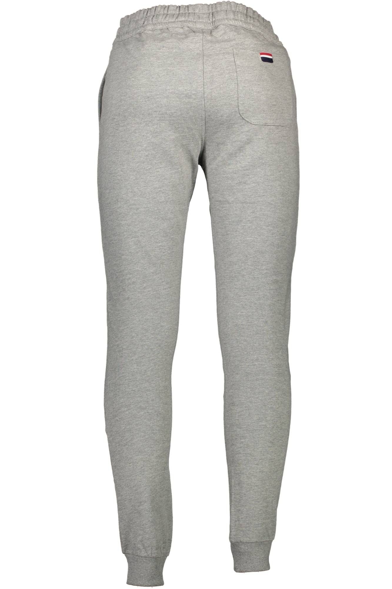 U.S. POLO ASSN. Chic Gray Sports Trousers with Embroidery Detail