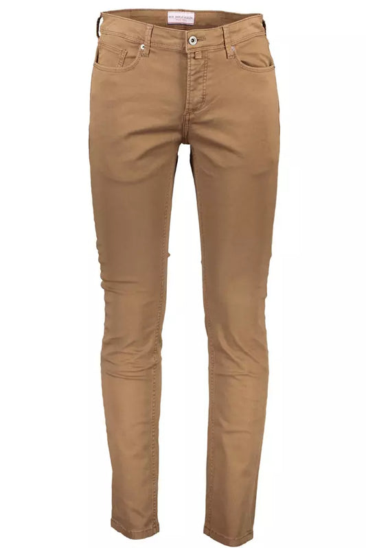 U.S. POLO ASSN. Chic Brown Cotton Blend Trousers