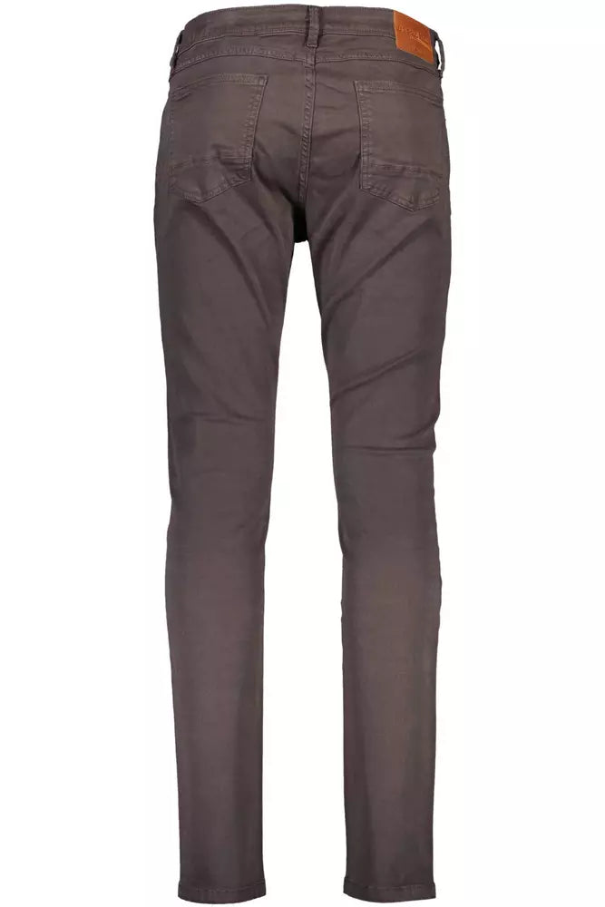 U.S. POLO ASSN. Elegant Brown Cotton Blend Trousers