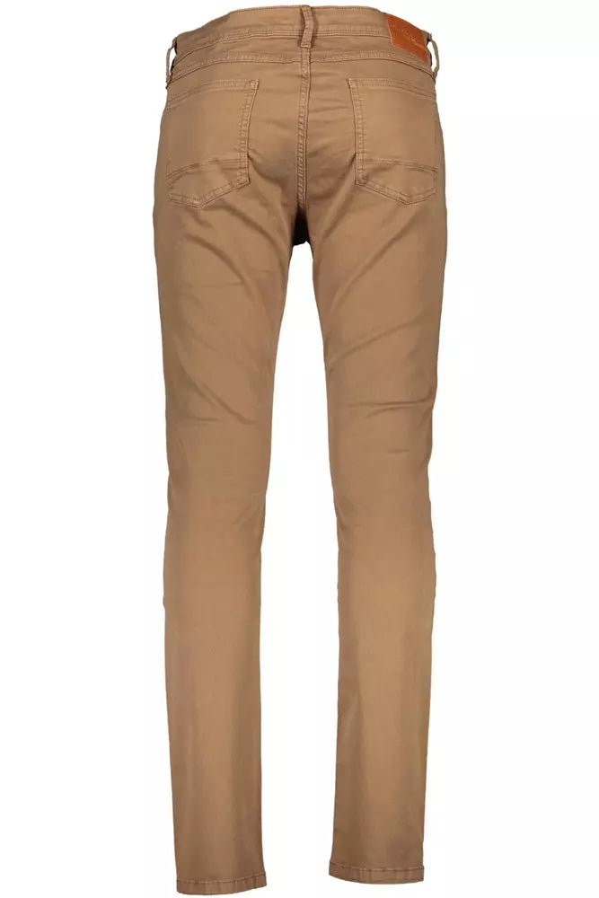 U.S. POLO ASSN. Chic Brown Cotton Blend Trousers