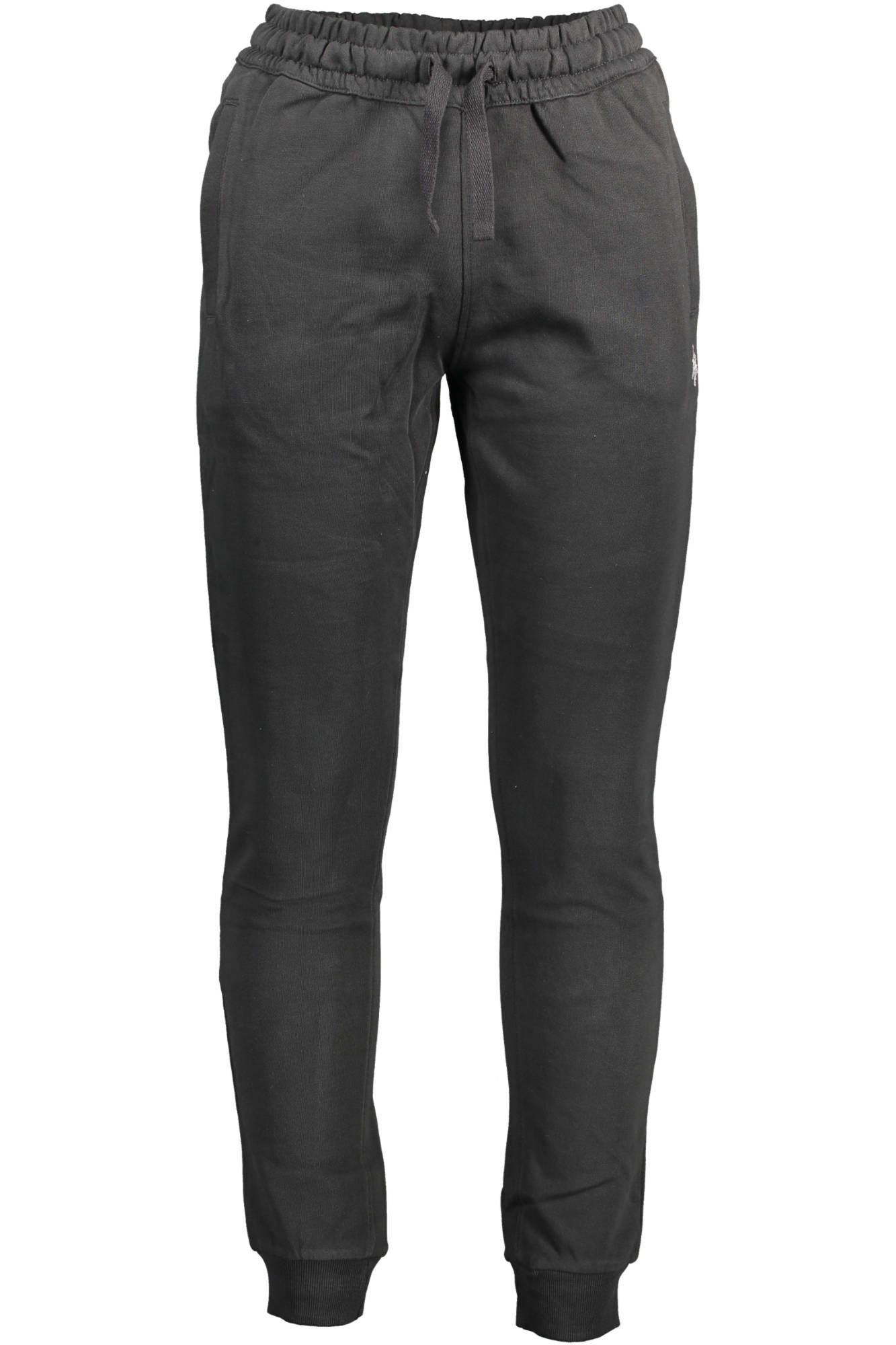 U.S. POLO ASSN. Chic Black Cotton Sports Pants with Ankle Cuff