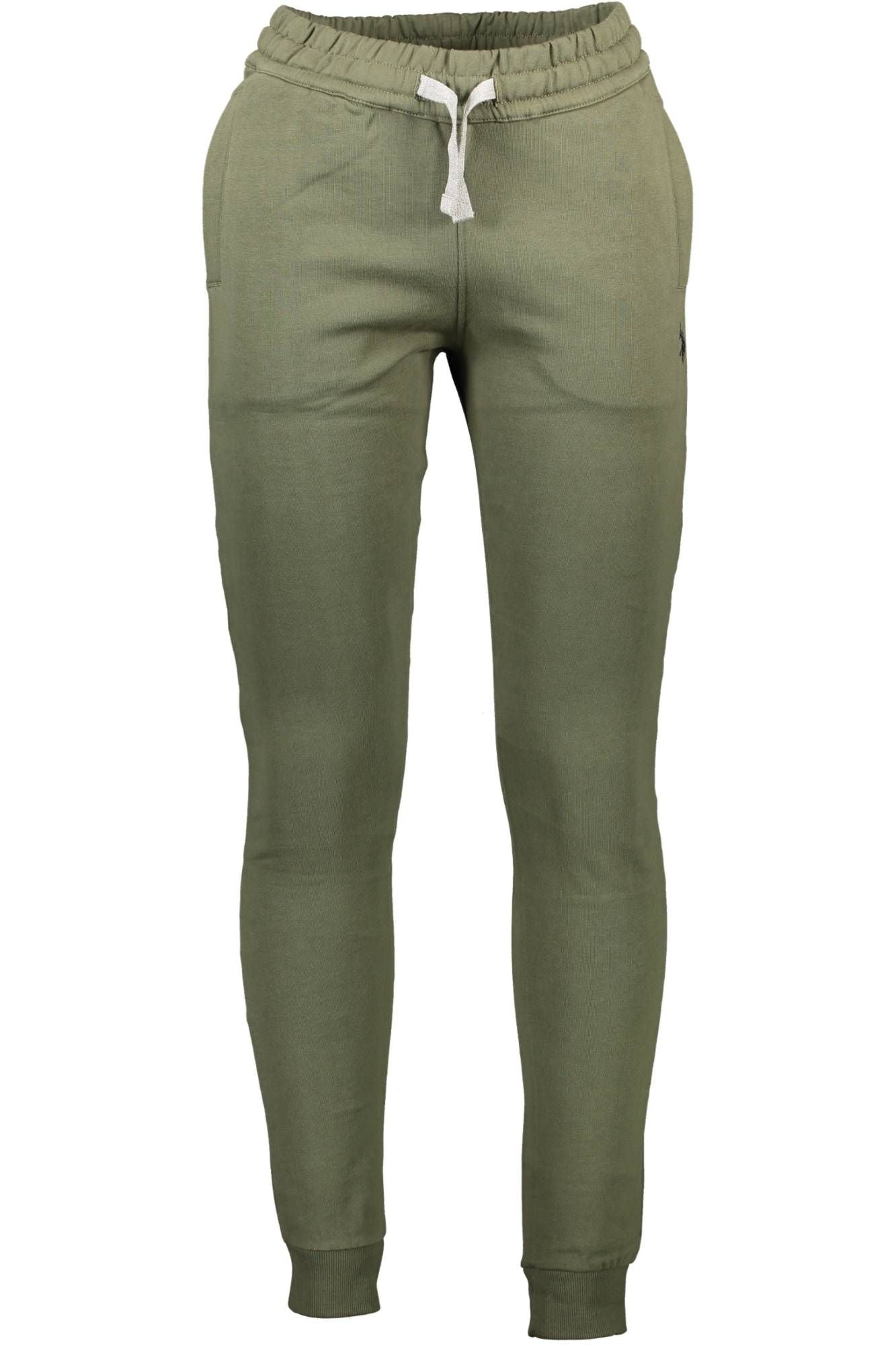 U.S. POLO ASSN. Chic Green Sports Trousers with Embroidery