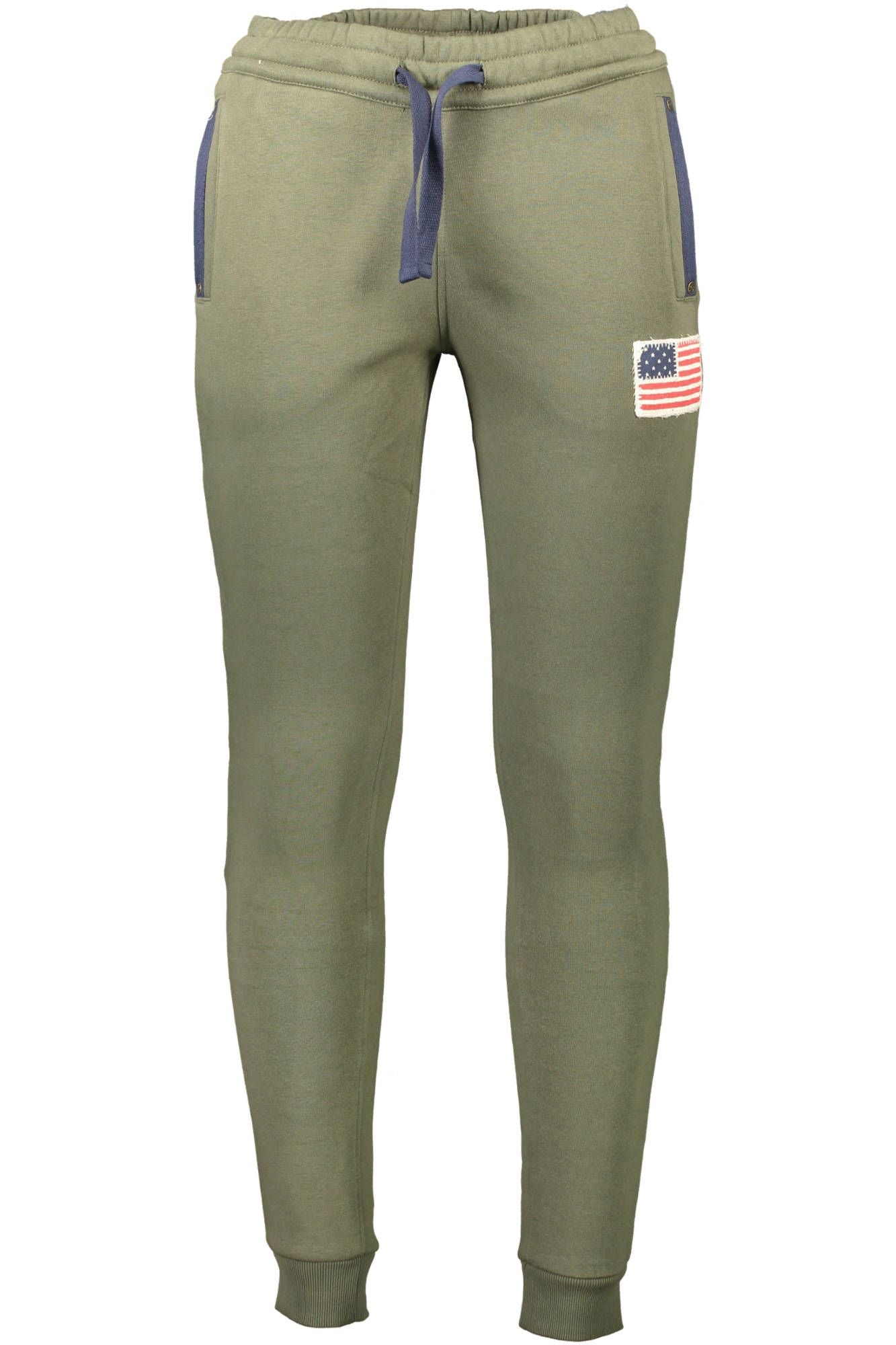 U.S. POLO ASSN. Chic Green Elastic Waistband Sports Trousers