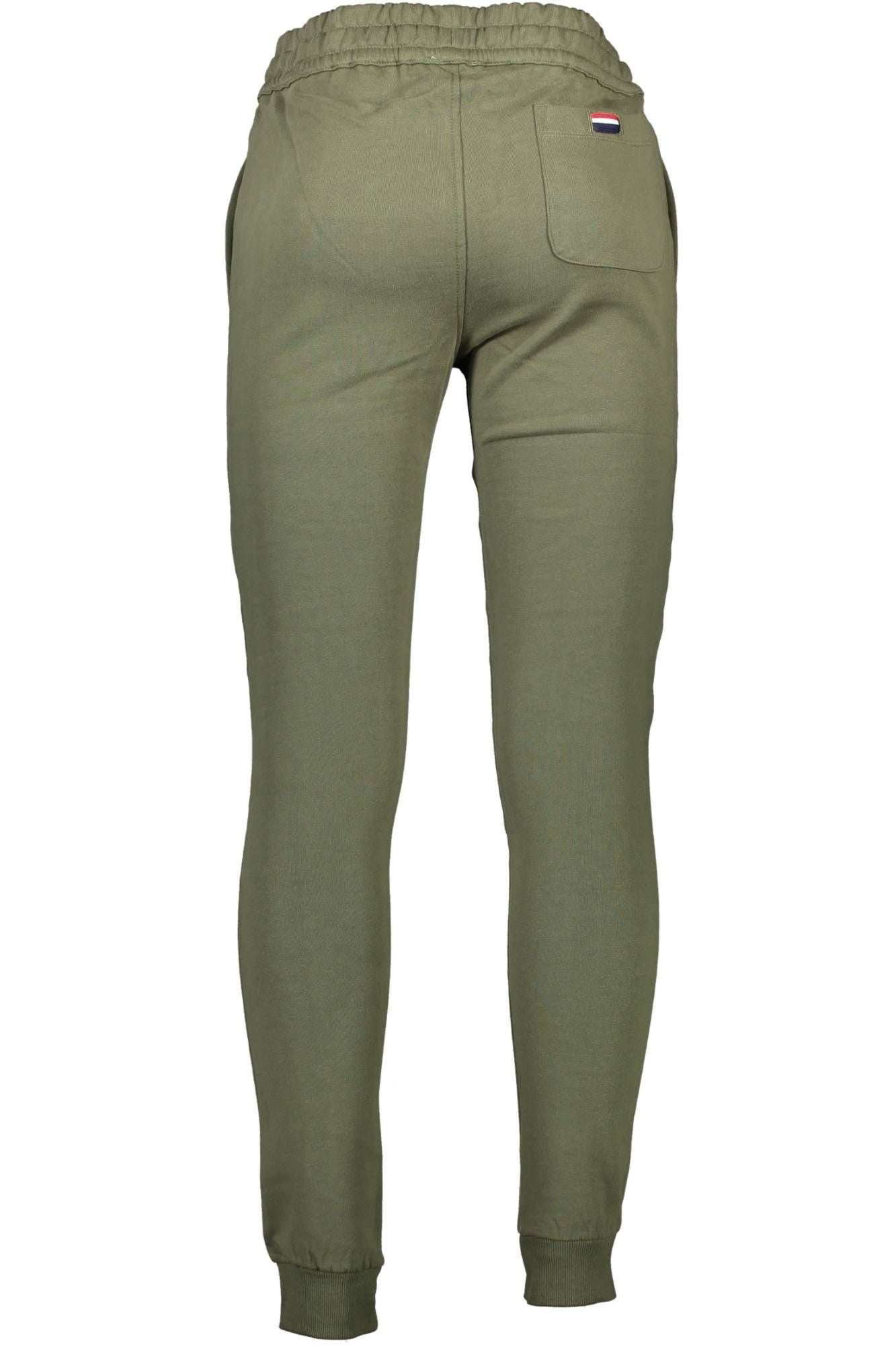 U.S. POLO ASSN. Chic Green Sports Trousers with Embroidery