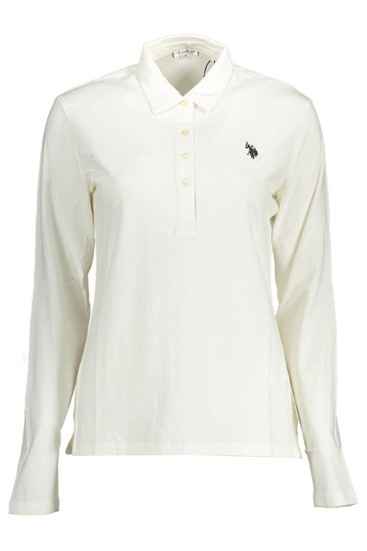 U.S. POLO ASSN. Elegant Long-Sleeved White Polo Shirt