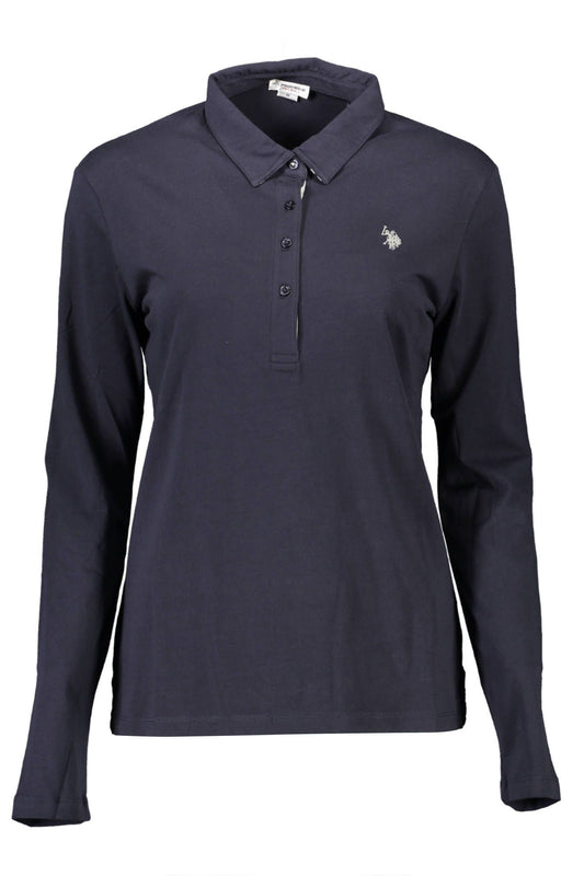 U.S. POLO ASSN. Chic Blue Long-Sleeved Polo Shirt