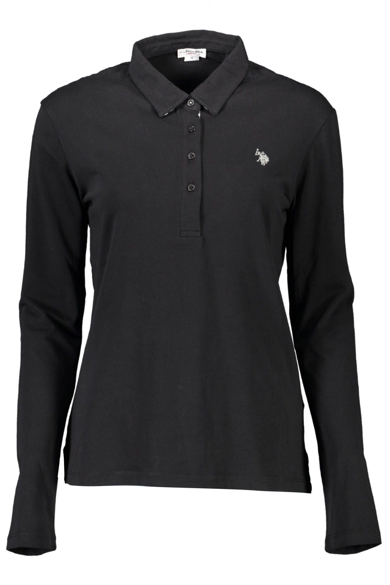 U.S. POLO ASSN. Chic Long-Sleeved Black Polo Shirt