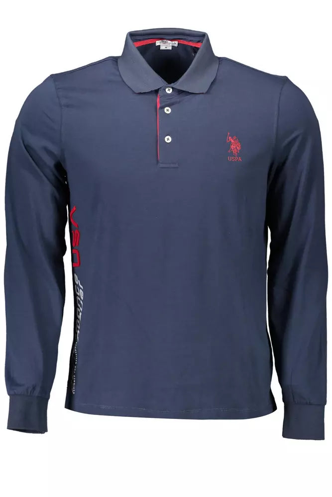 U.S. POLO ASSN. Elegant Long-Sleeve Polo with Contrast Details