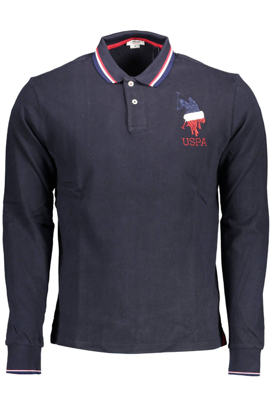 U.S. POLO ASSN. Chic Embroidered Long Sleeve Blue Polo