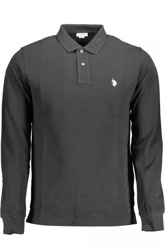 U.S. POLO ASSN. Classic Black Long-Sleeve Polo Elegance