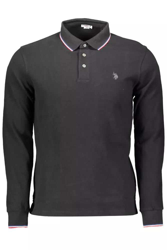 U.S. POLO ASSN. Chic Contrasting Embroidered Cotton Polo