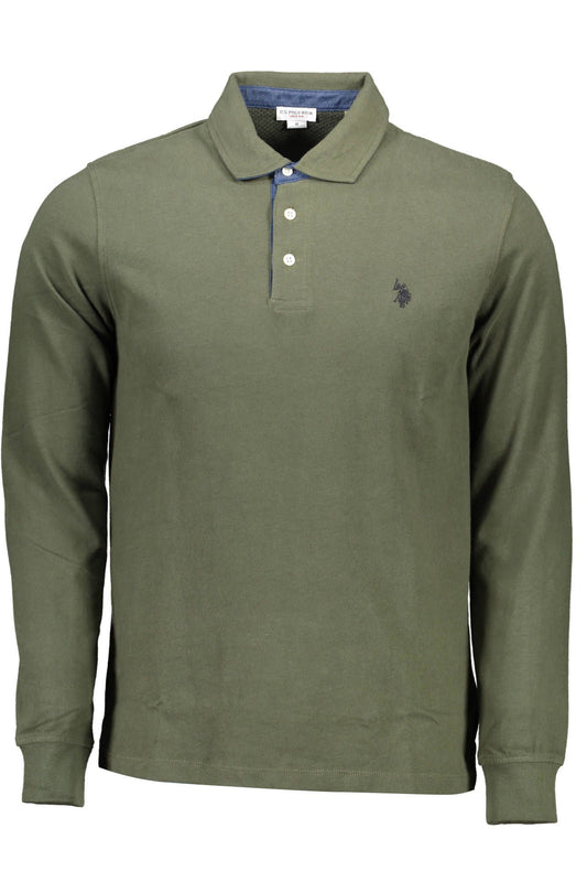 U.S. POLO ASSN. Classic Elbow Patch Polo Shirt in Green