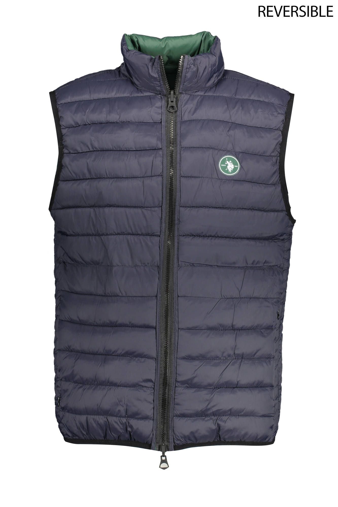 U.S. POLO ASSN. Reversible Sleeveless Puffer Jacket - Green & Blue