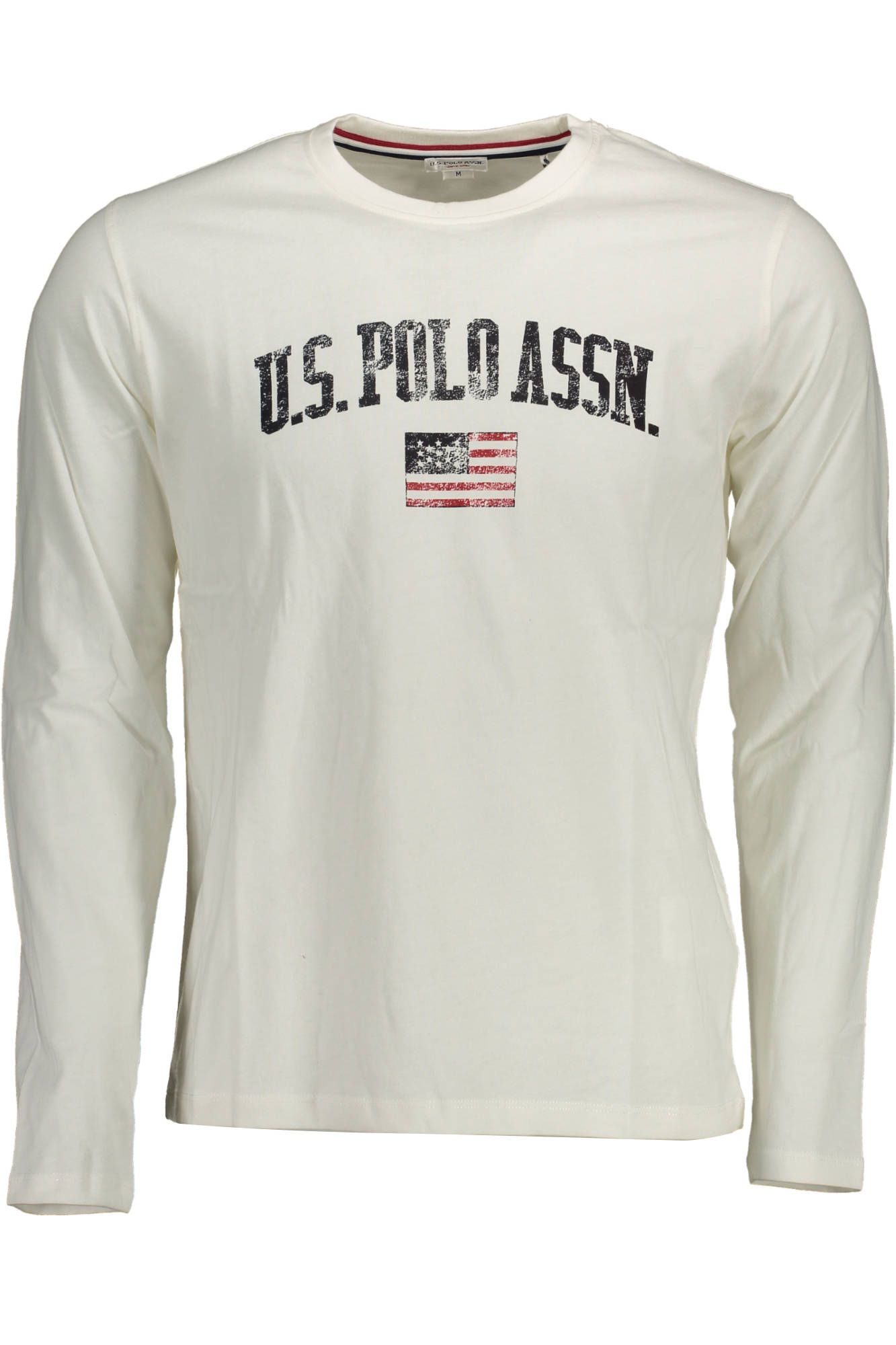 U.S. POLO ASSN. Elegant White Cotton Round Neck Tee