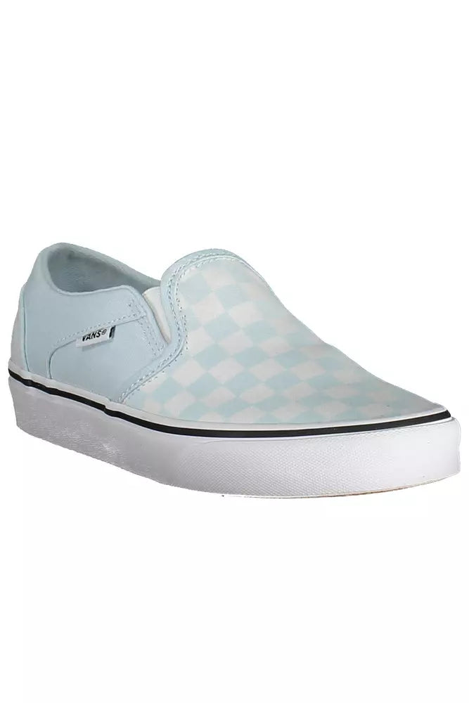 Vans Chic Light Blue Sporty Sneakers with Logo Accent