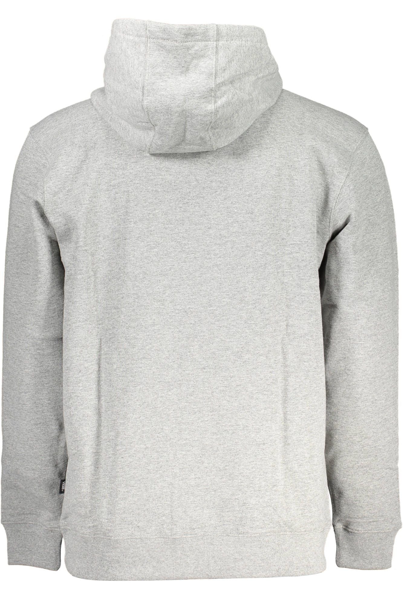 Vans Gray Cotton Hooded Sweatshirt with Logo Print