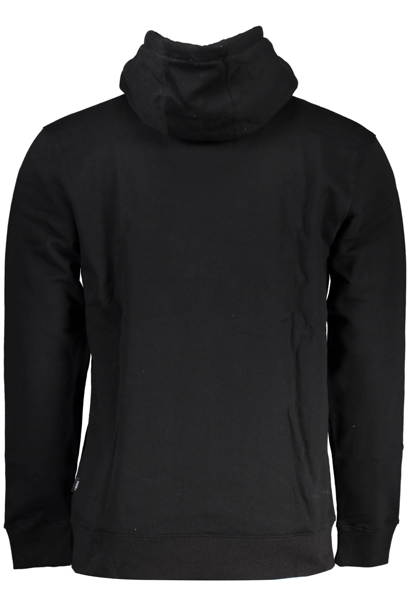 Vans Sleek Black Hooded Sweatshirt with Central Pocket