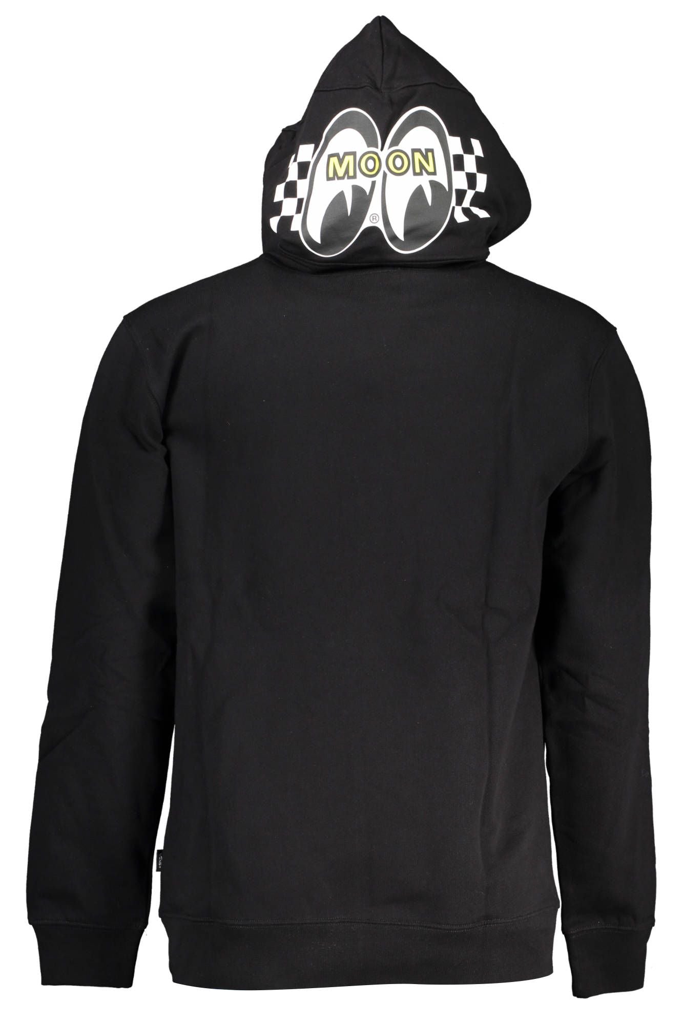 Vans Sleek Black Cotton Hoodie with Central Pocket