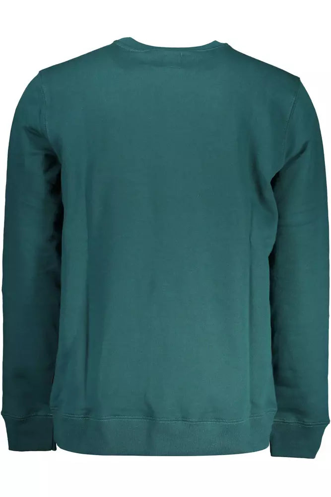 Vans Green Logo Print Round Neck Sweatshirt