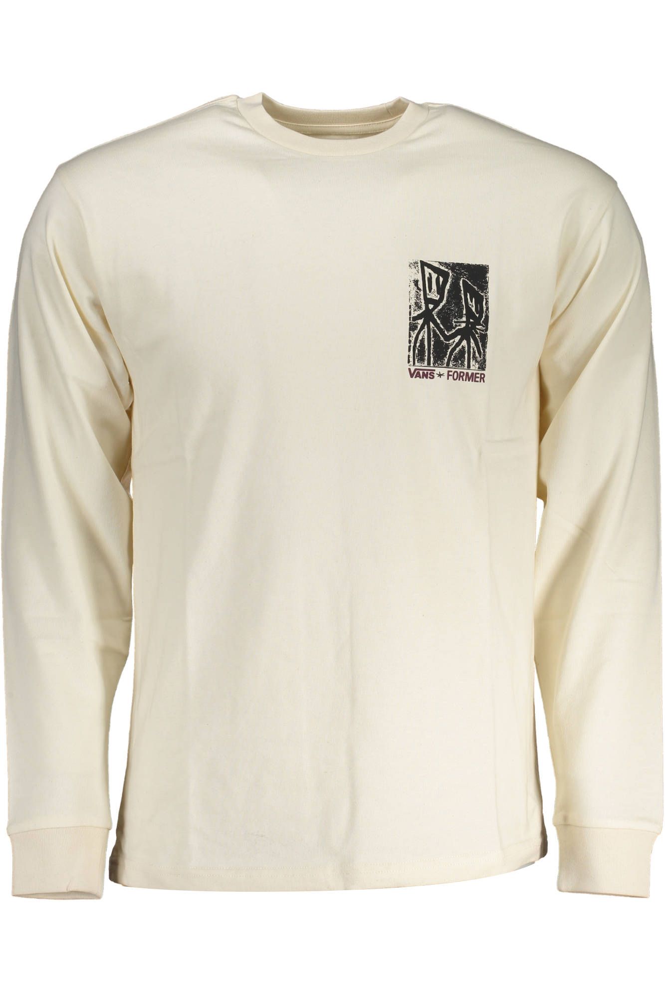 Vans Sleek White Cotton Tee with Iconic Print