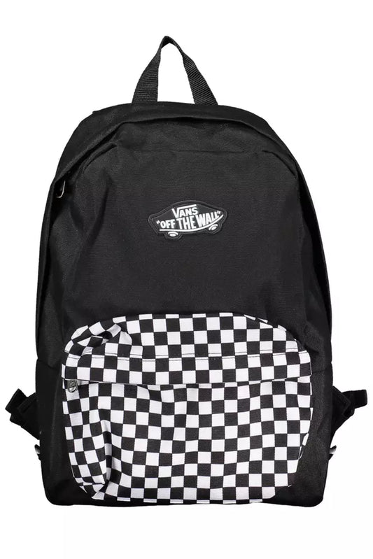 Vans Sleek Black Polyester Backpack with Logo