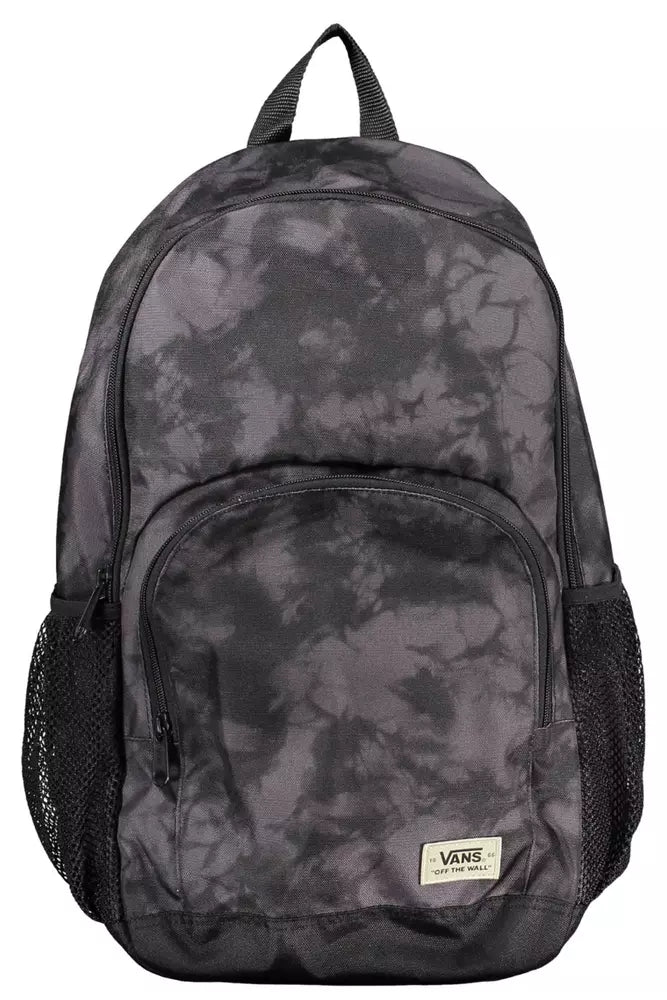 Vans Sleek Black Polyester Backpack with Logo Detail