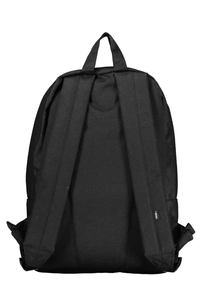 Vans Sleek Black Polyester Backpack with Logo