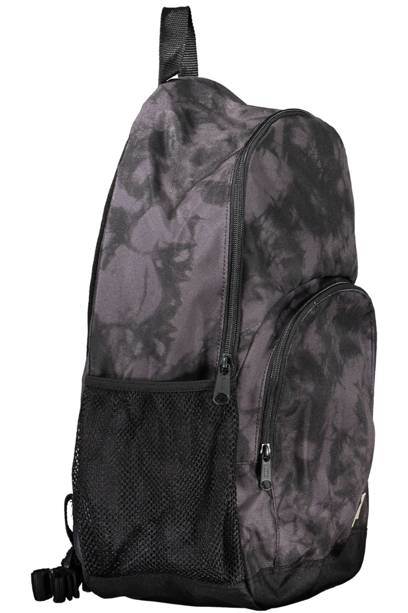 Vans Sleek Black Polyester Backpack with Contrasting Details