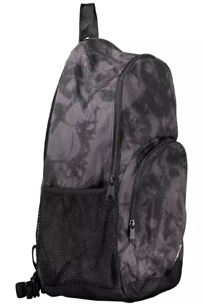 Vans Sleek Black Polyester Backpack with Logo Detail